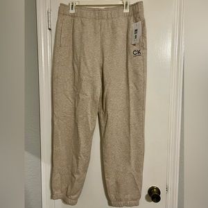 NWT- Calvin Klein Sweatpants- Tan- Women Size Med/Junior Girls Size Large